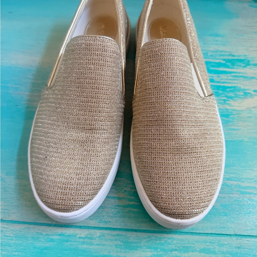 Michael Kors Gold Slip-On Women Shoes